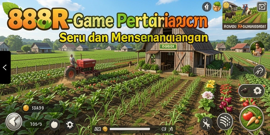 Gameplay menakjubkan di 888R saat bertani dan merawat kebun.