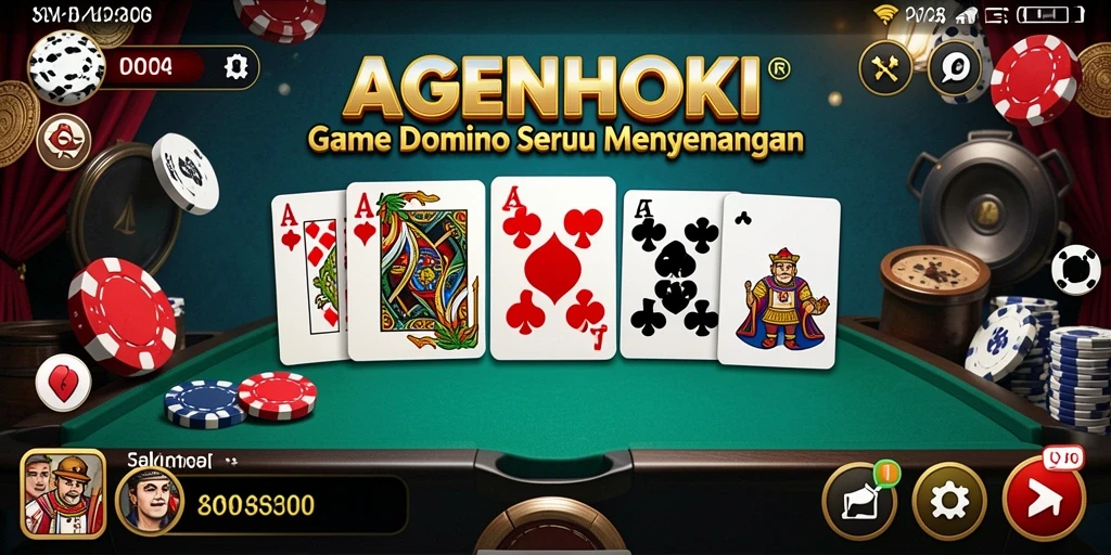 Tampilan gameplay AGENHOKI yang menarik dalam permainan domino.