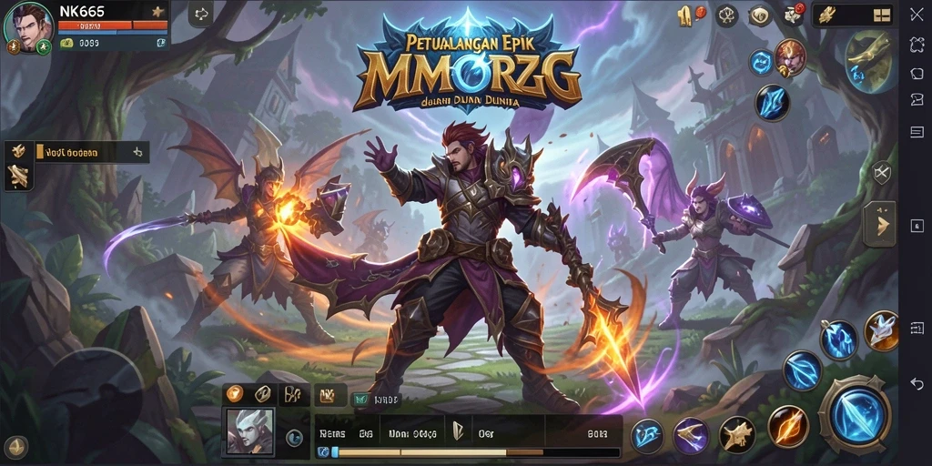 Gameplay menakjubkan dari NK666 dalam dunia MMORPG.