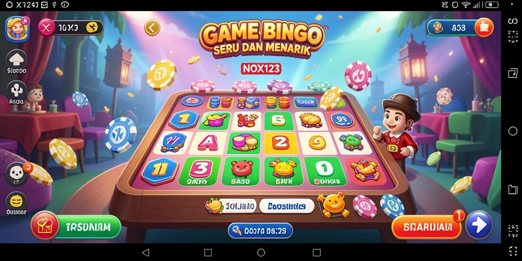 Tampilan menarik dari gameplay NOX123 yang penuh warna.