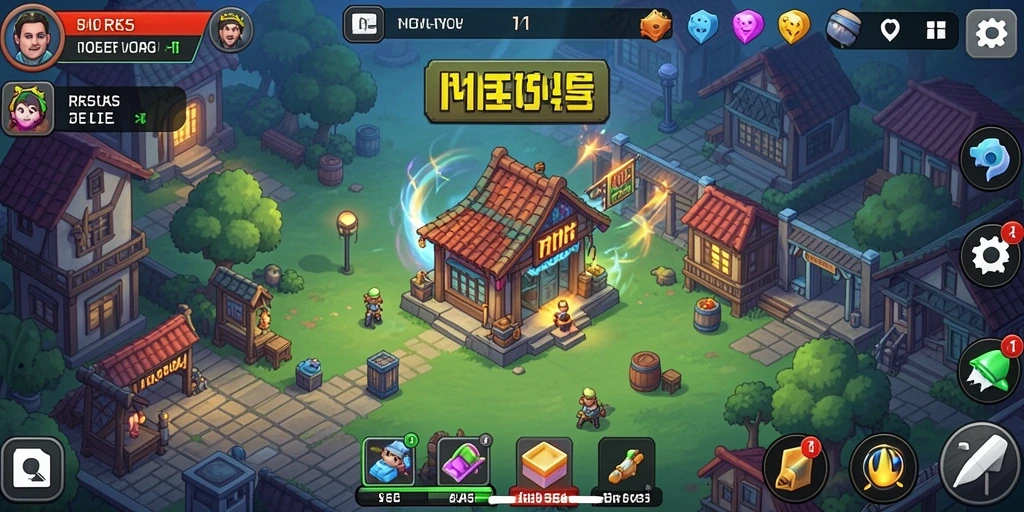 Tampilan gameplay RK55 yang seru dan tenang dalam genre Idle.