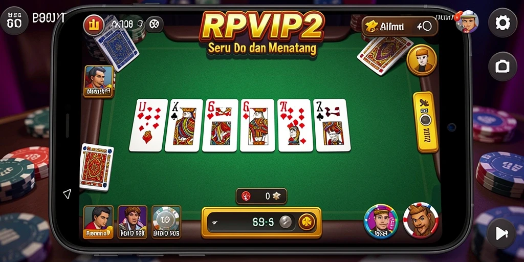Tampilan gameplay menarik dari RPVIP2 saat bermain Domino.